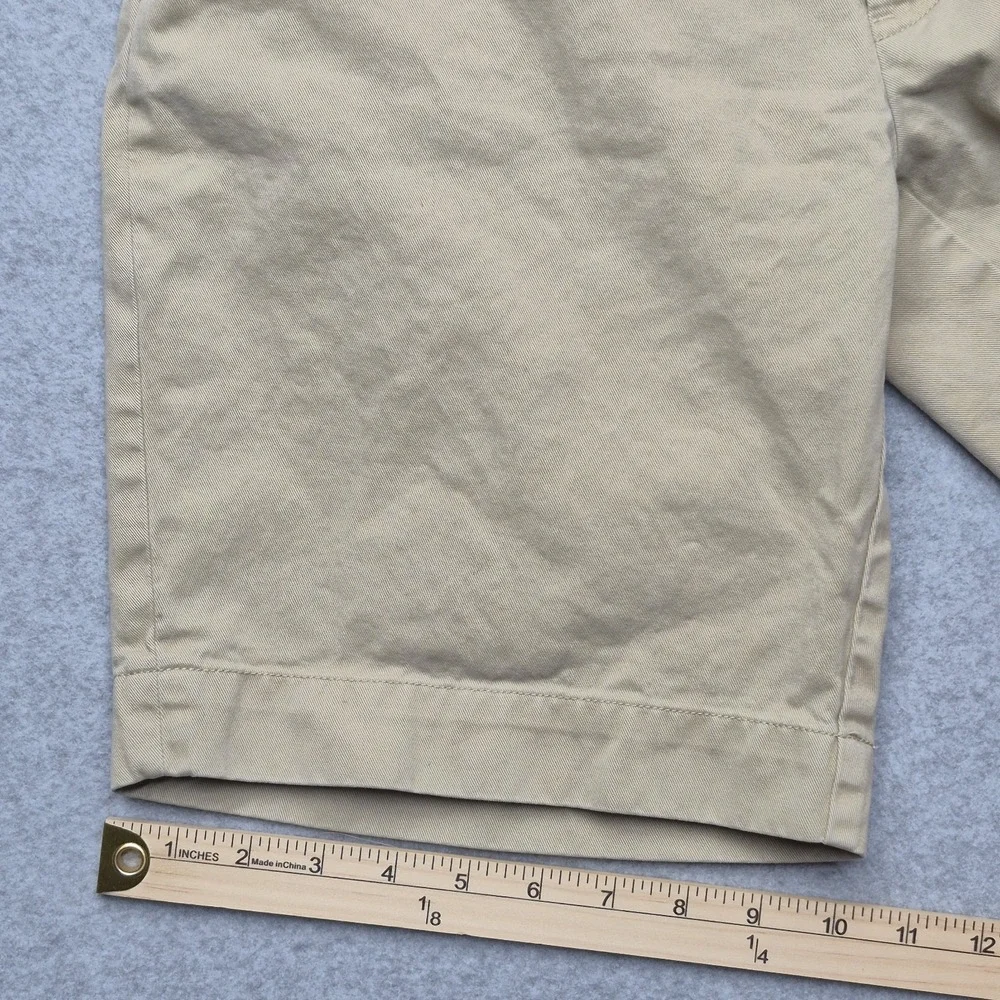 Polo Ralph Lauren Shorts Mens 33 Classic Fit Khaki Beige Flat Front Chino Preppy